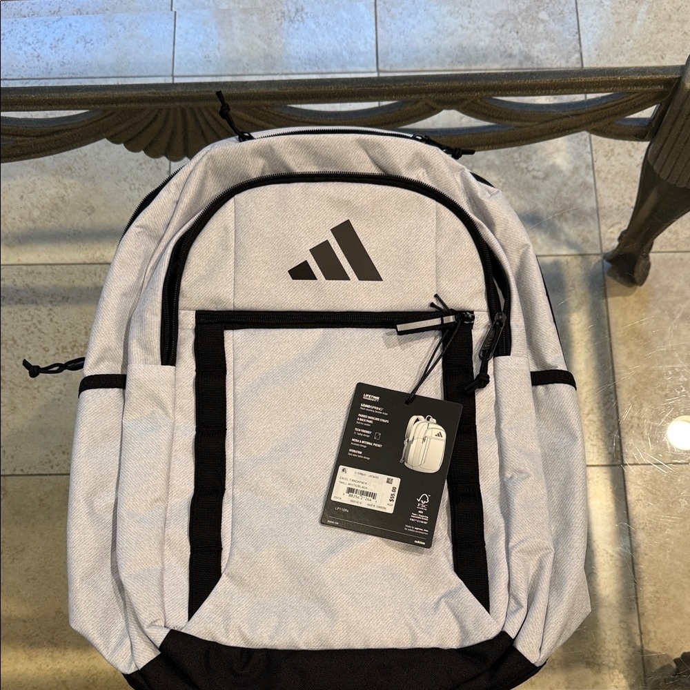 Adidas Gray and Black Men's Backpack